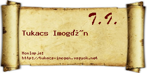 Tukacs Imogén névjegykártya